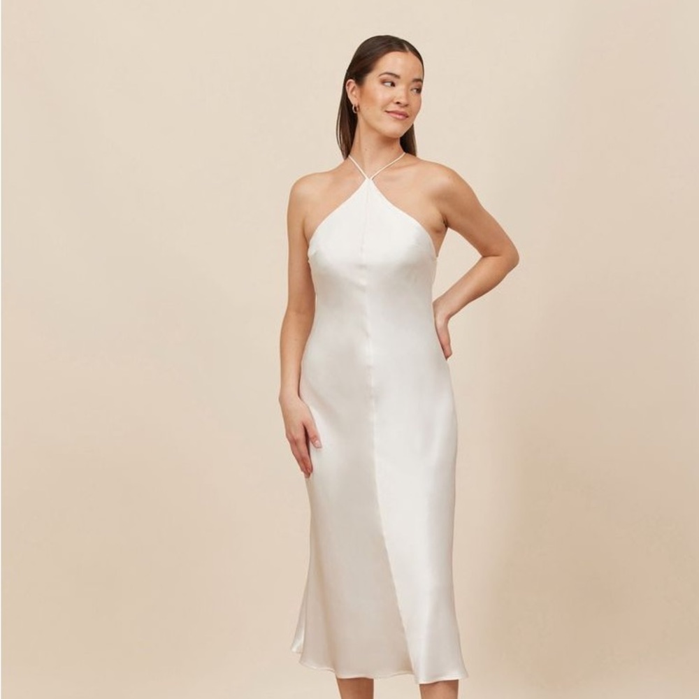 Park & Fifth Vincente Dress in Ivory Silk